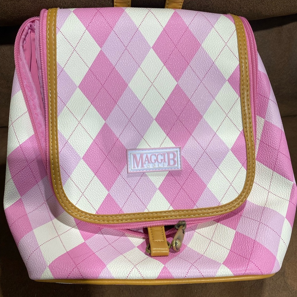 MaggiB Golf Argyle Pink bag
